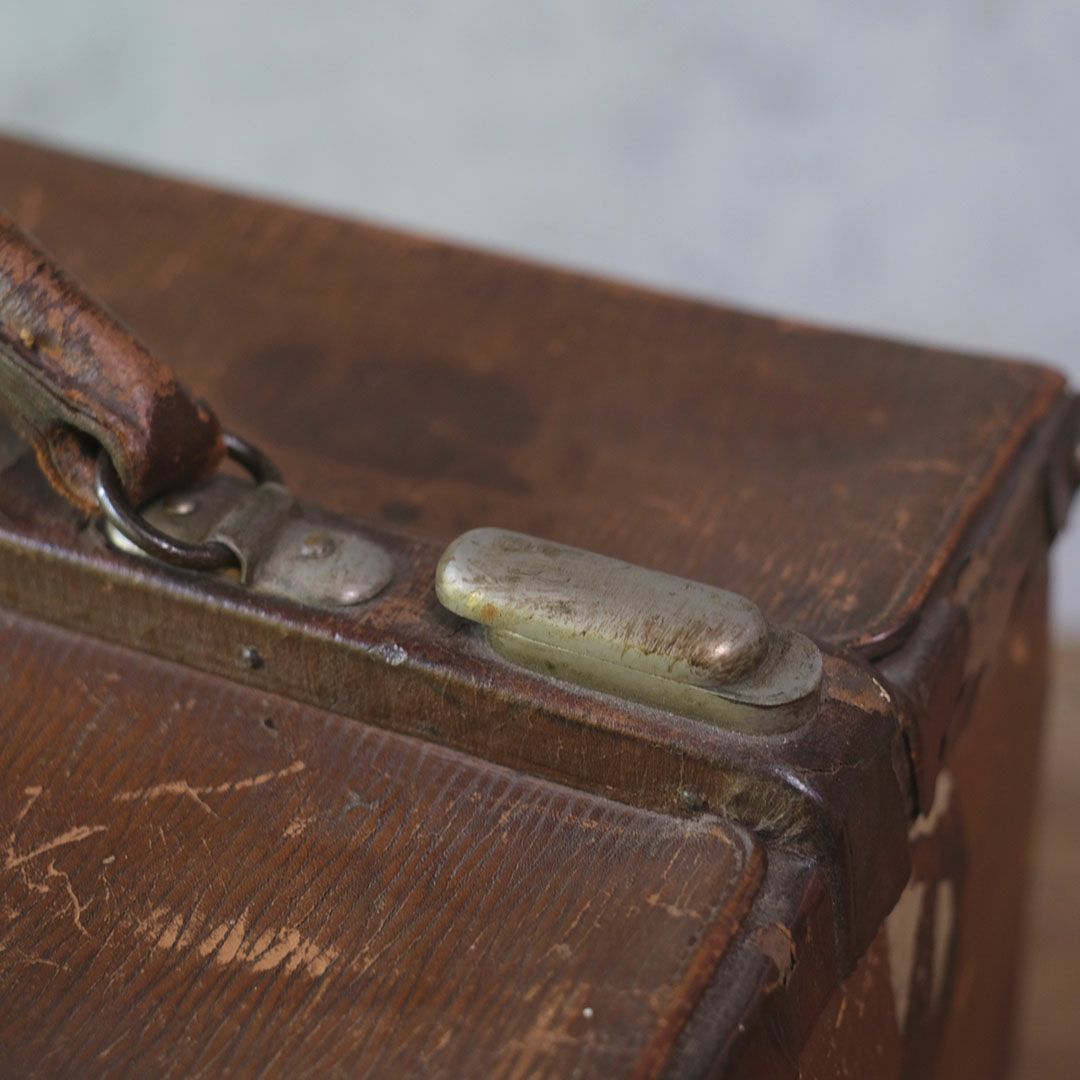 アンティークドクターズバッグ イギリス 本革 医者用鞄9