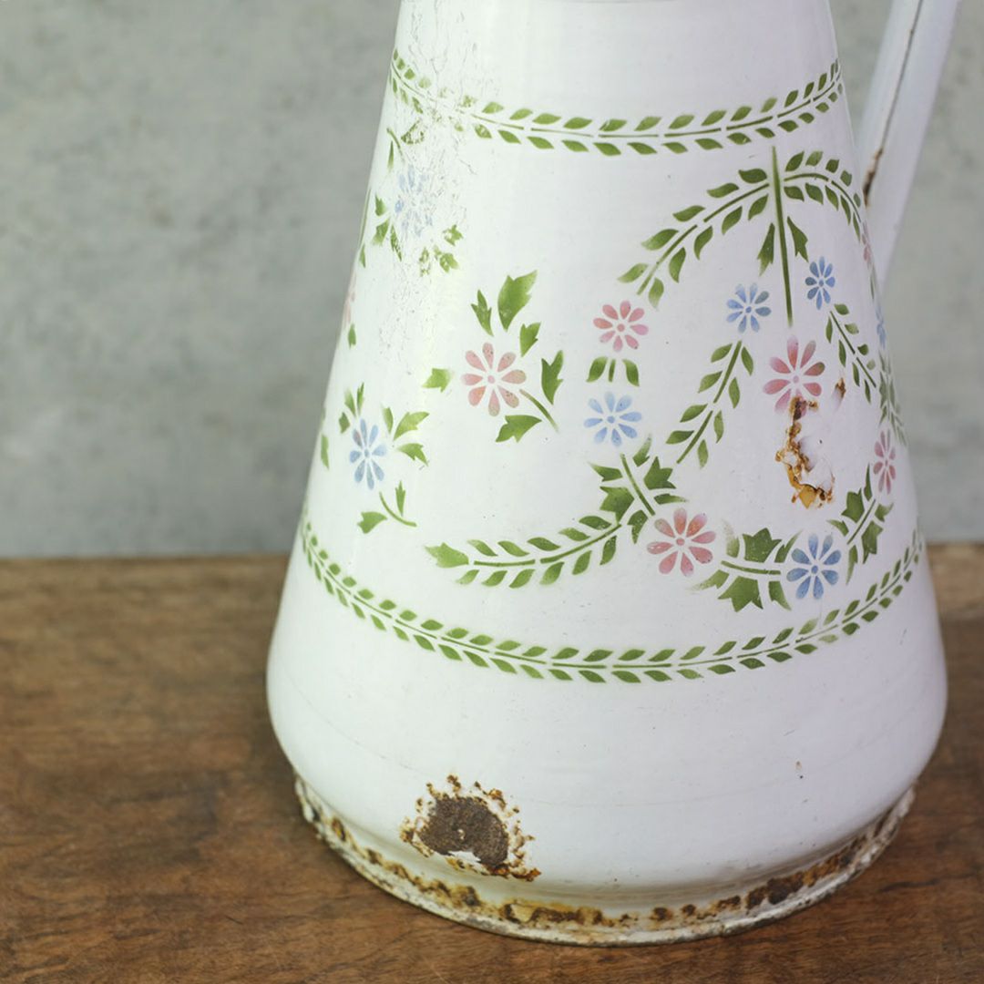 アンティークエナメルピッチャー フランス 琺瑯 05