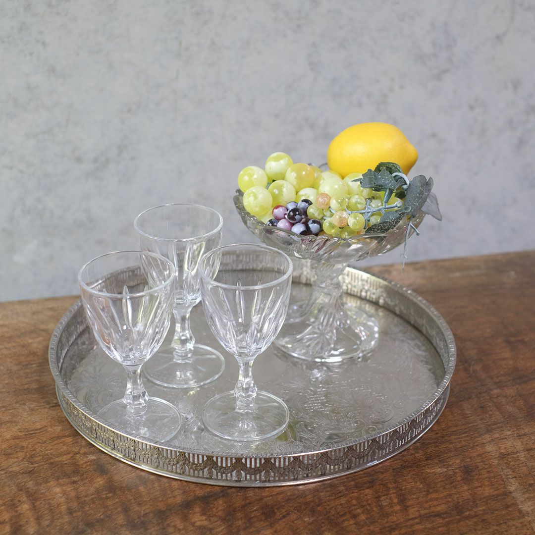 ヴィンテージ シルバープレートトレイ お盆 イギリス1