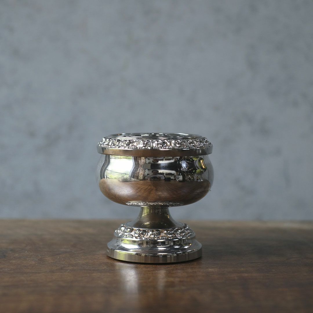 ヴィンテージフラワーボウル シルバープレート イギリス ローズボウル ポプリポット1