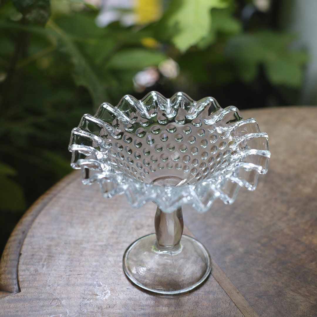 アンティークガラスコンポートスタンド イギリス デザートカップ1