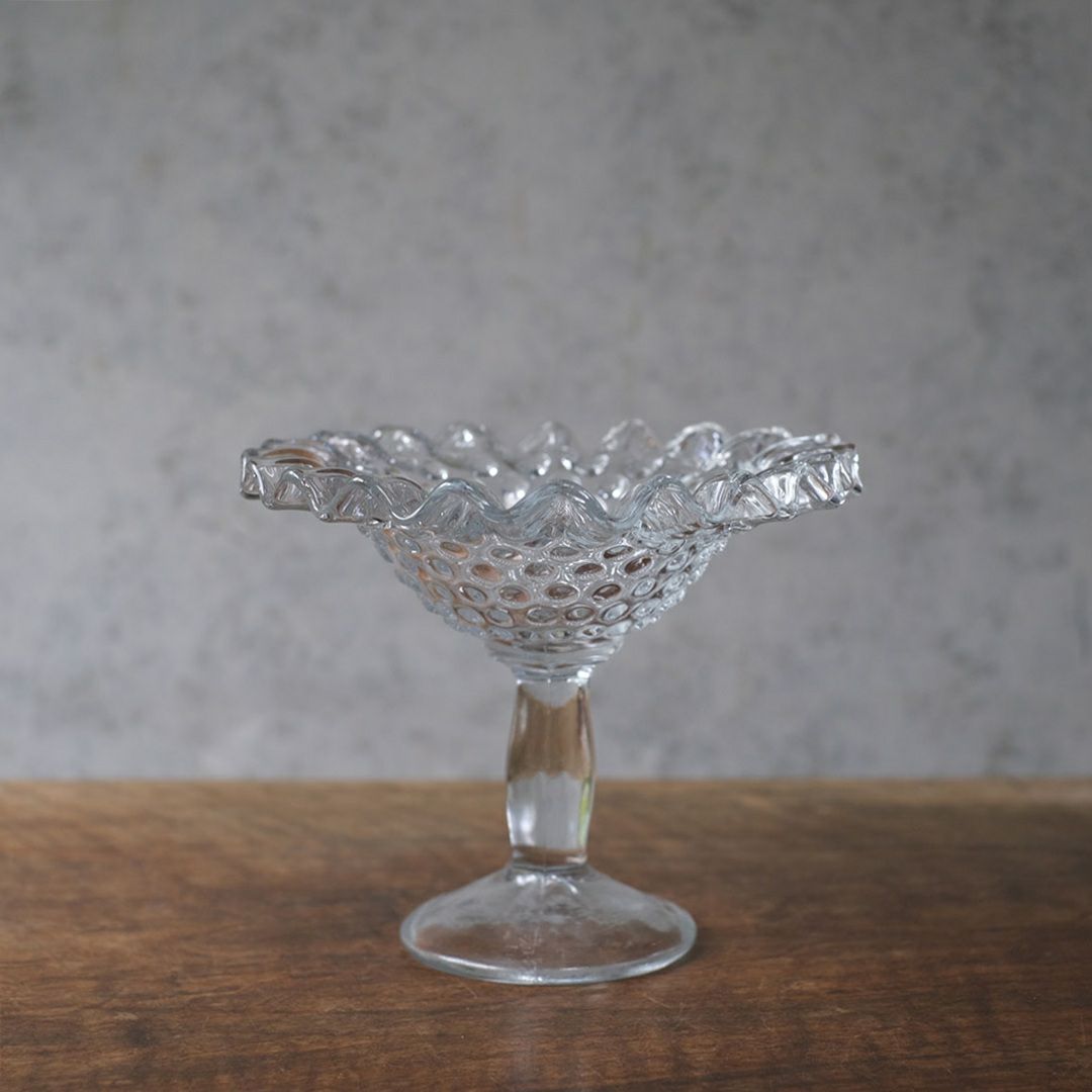 アンティークガラスコンポートスタンド イギリス デザートカップ2