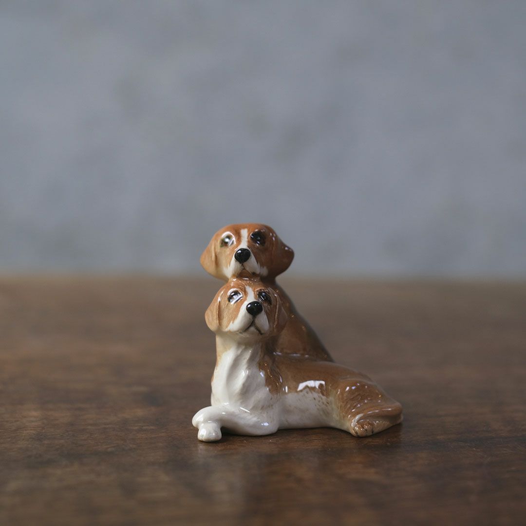 ヴィンテージフィギリン犬 イギリス 陶器 置物1