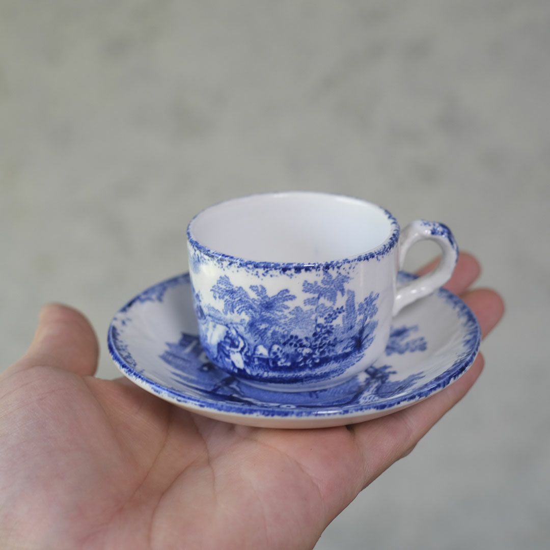 アンティークカップ&ソーサトリオ ミニ デミタス シノワズリ3