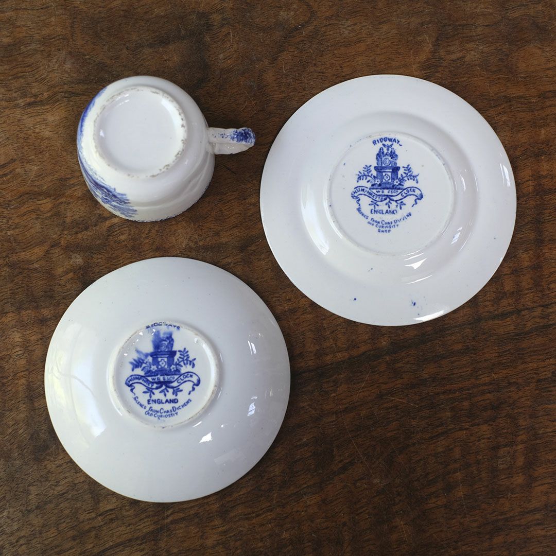 アンティークカップ&ソーサトリオ ミニ デミタス シノワズリ7