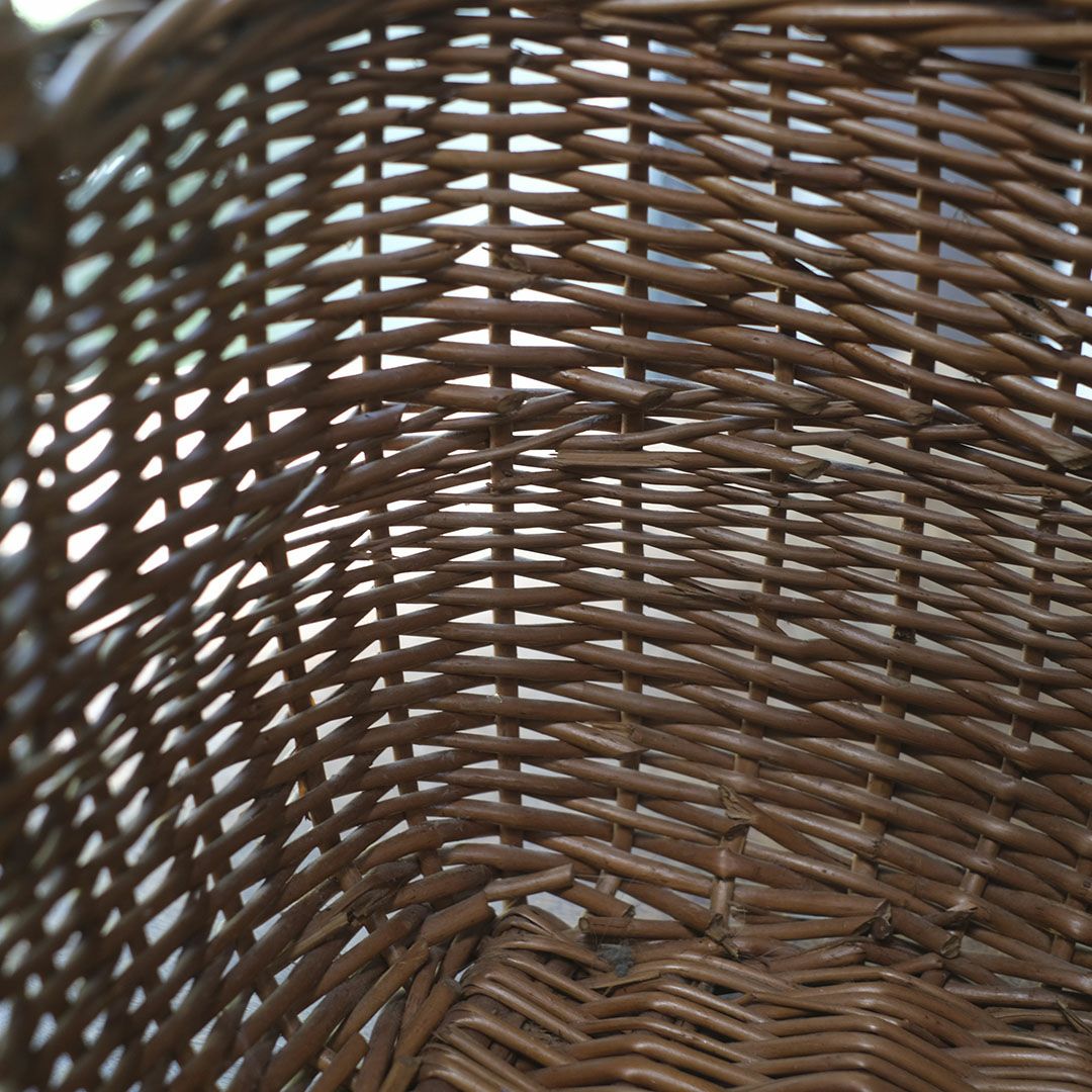 ヴィンテージ ウィッカーバスケット イギリス 手編み籠7