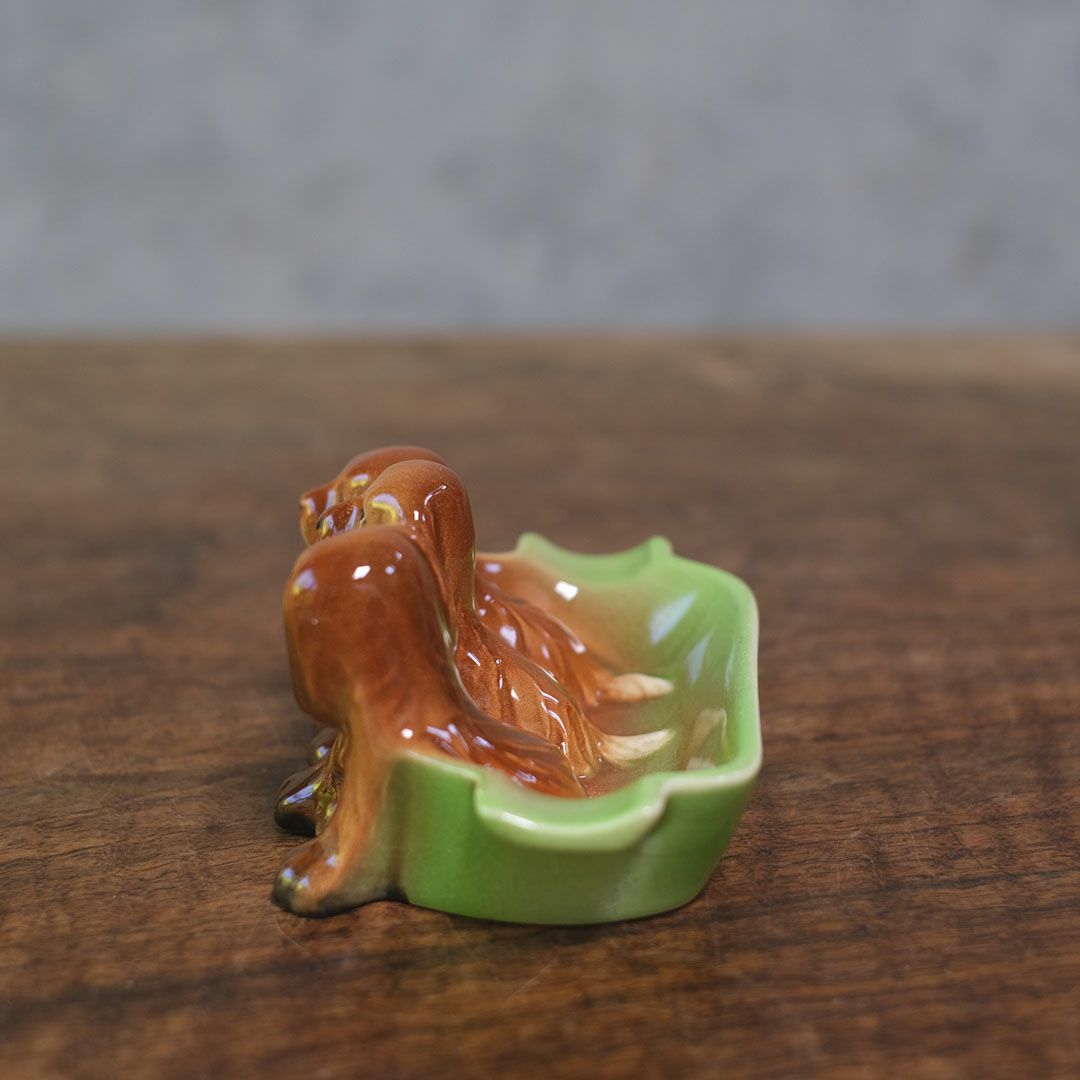 ヴィンテージフィギュリン 犬の小物入れ イギリス 陶器3