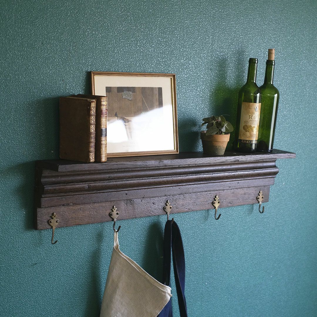 アンティークウォールシェルフ フックボード フランス アンティーク家具1