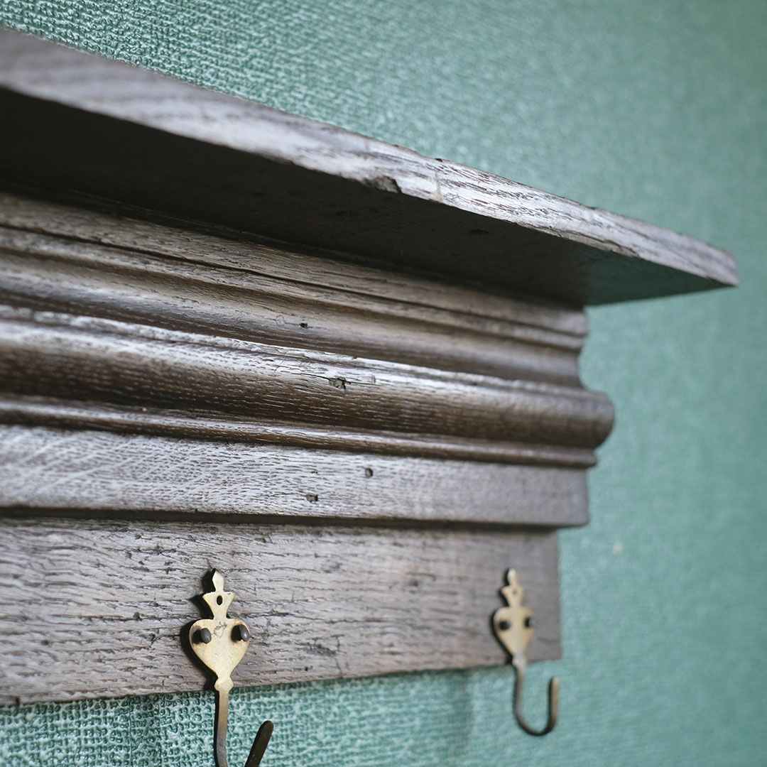 アンティークウォールシェルフ フックボード フランス アンティーク家具5