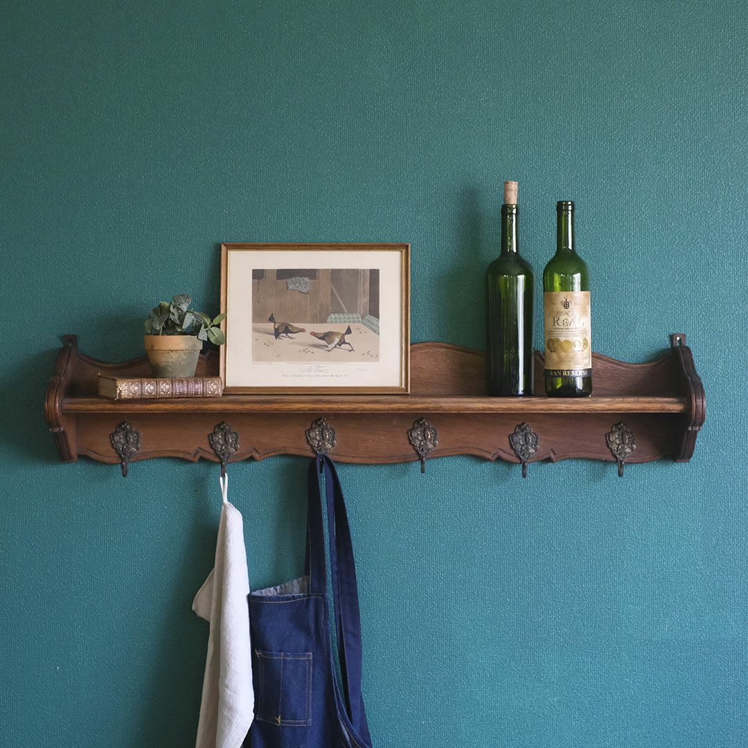 アンティークウォールシェルフ フックボード フランス アンティーク家具