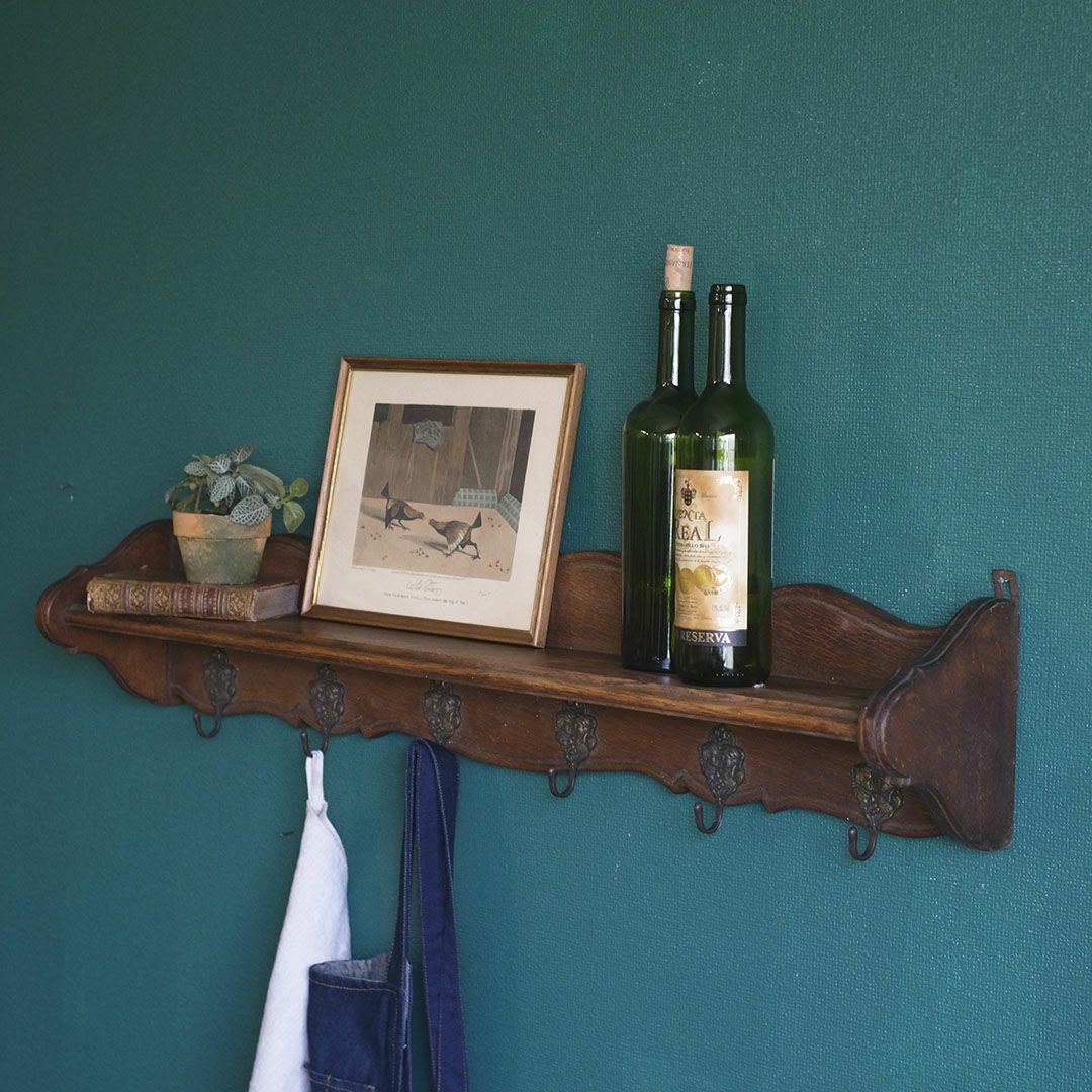 アンティークウォールシェルフ フックボード フランス アンティーク家具1