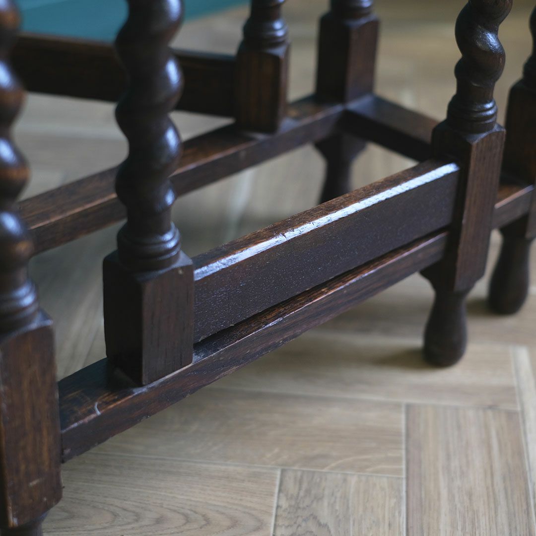 アンティークゲートレッグテーブル バーリーシュガーツイスト オーバル イギリス ソリッド 1枚板 アンティーク家具10