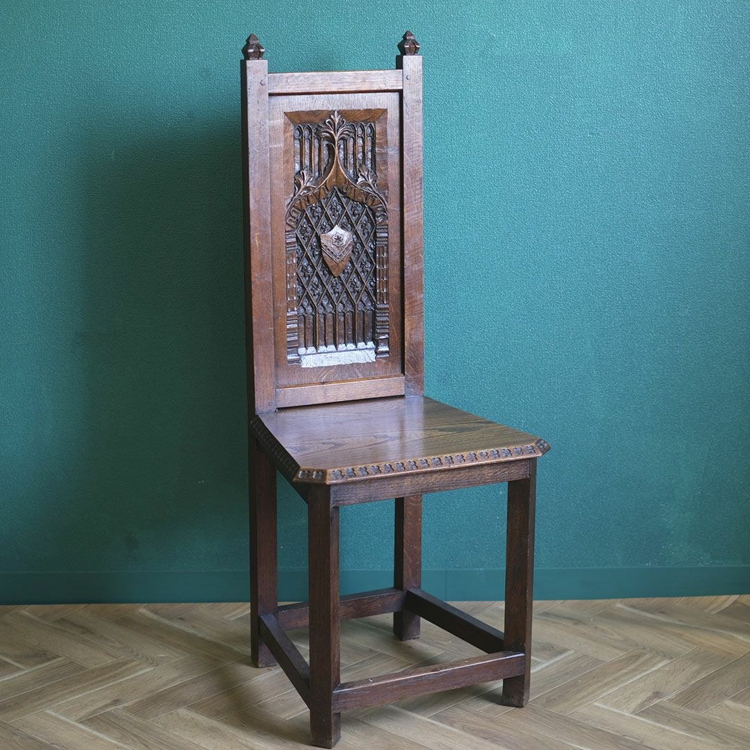 アンティーク 教会の椅子 フランス 歴史ある木製チェア/アンティーク家具2