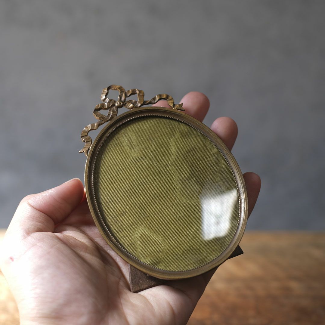 アンティ―クフォトフレーム ロココ フランス リボン装飾2