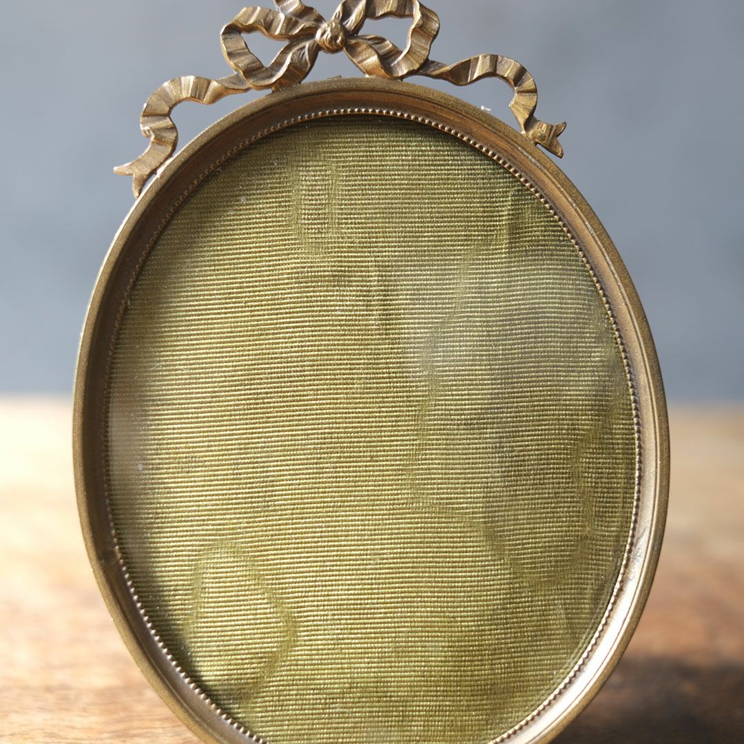 アンティ―クフォトフレーム ロココ フランス リボン装飾4