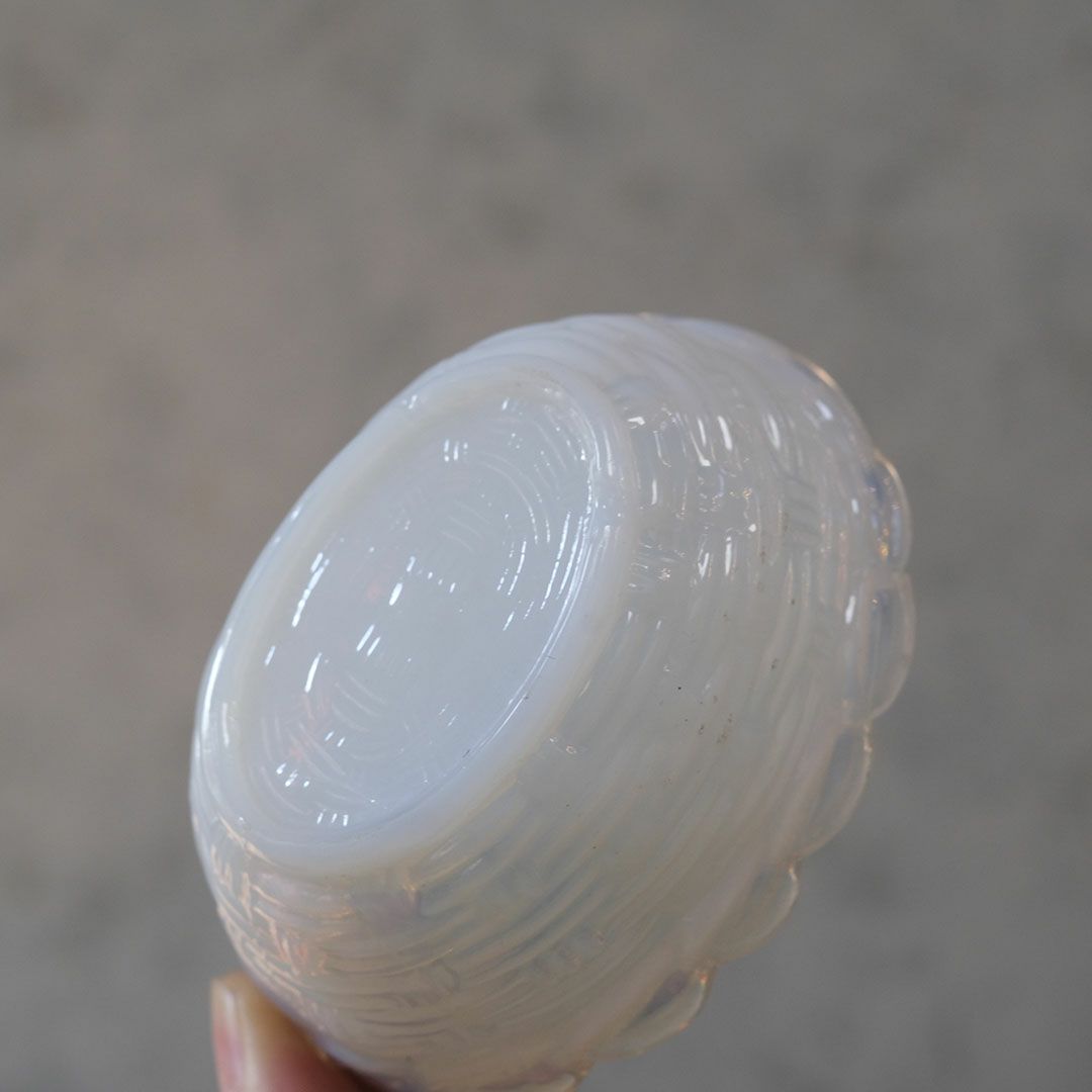 アンティーク小物入れ 鶏 フランス ガラス12