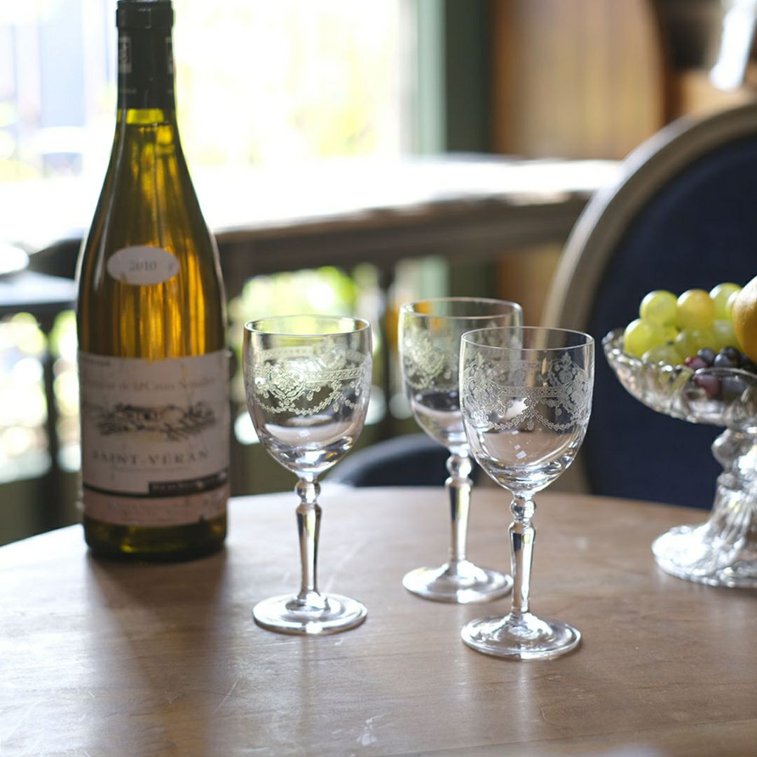 アンティーククリスタルワイングラス Baccarat オールドバカラ Louis XV フランス1