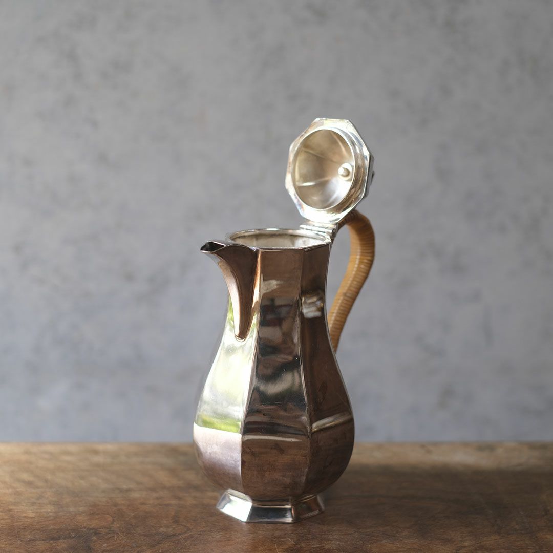 アンティーク ホットウォータージャグ イギリス シルバープレート3