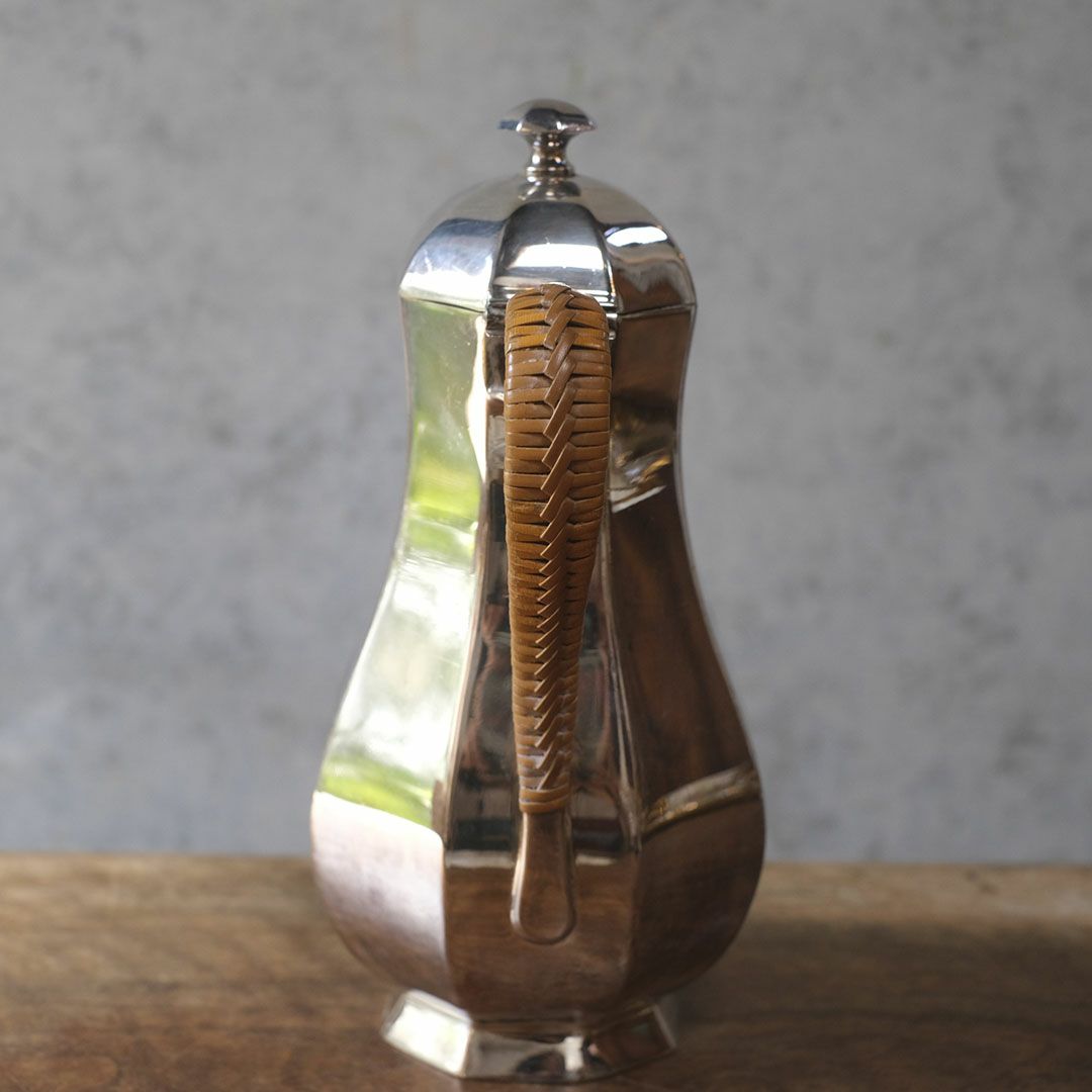 アンティーク ホットウォータージャグ イギリス シルバープレート5