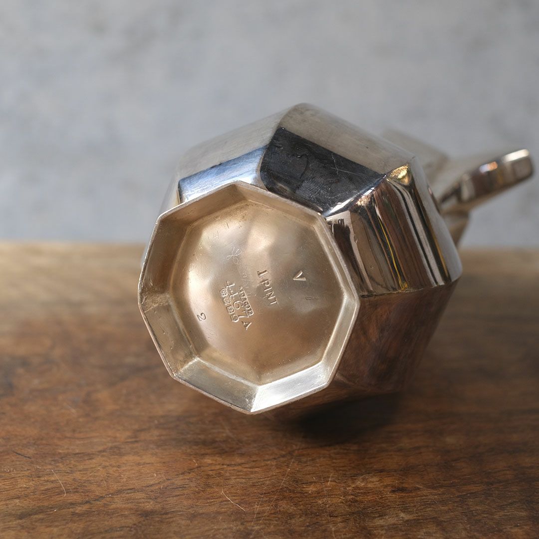 アンティーク ホットウォータージャグ イギリス シルバープレート8