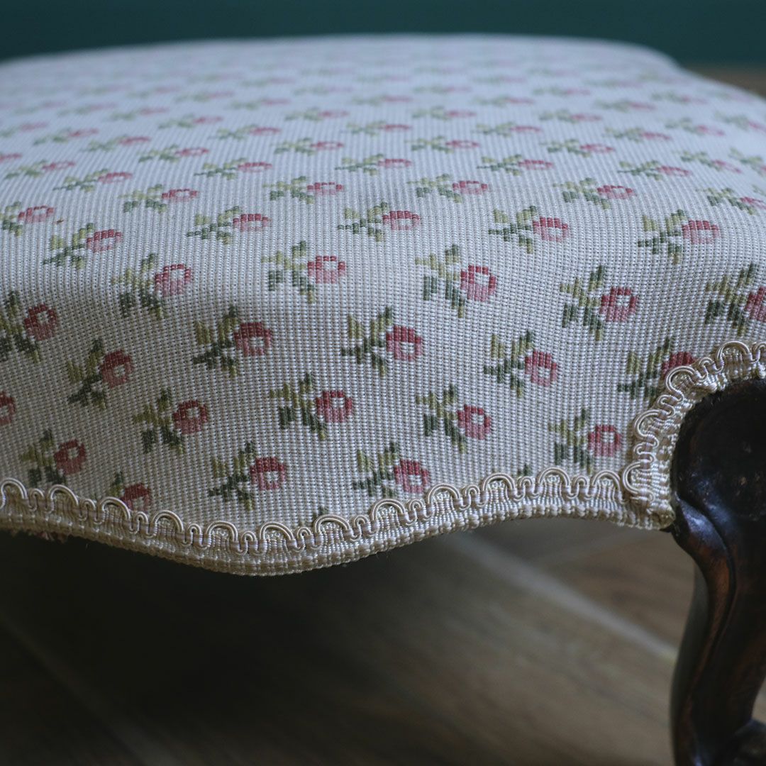 アンティーク フットスツール カブリオールレッグ フランス6