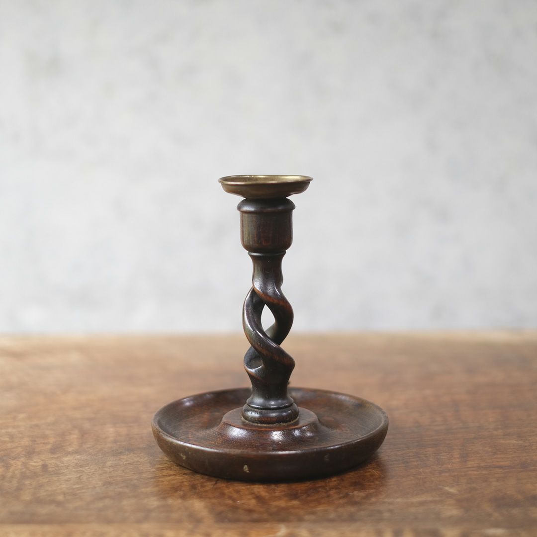 アンティークキャンドルスティック フランス オーク材の燭台 キャンドルスタンド3