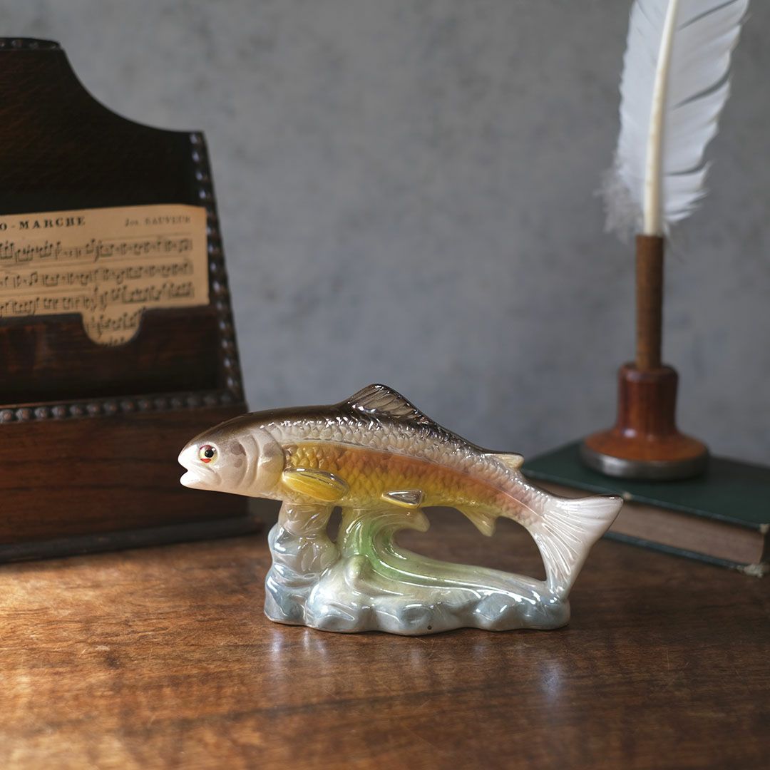 ヴィンテージフィギュリン 魚 陶器の置物 JEMMA HOLLAND オランダ