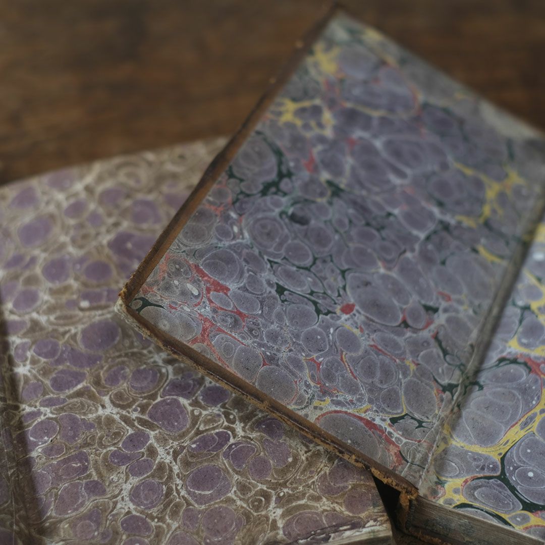 アンティークレザーブック 古書 フランス 革背表紙の本7