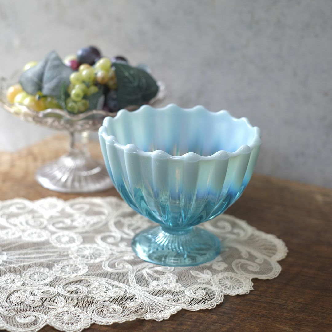  ヴィンテージオパールセントコンポートスタンド イギリス1