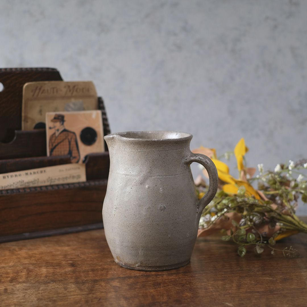 アンティークピッチャー ジャグ 陶器 フランス 19世紀の通販