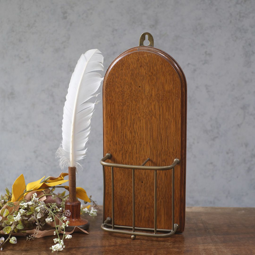 アンティークレターケース 新聞入れ イギリス 木製