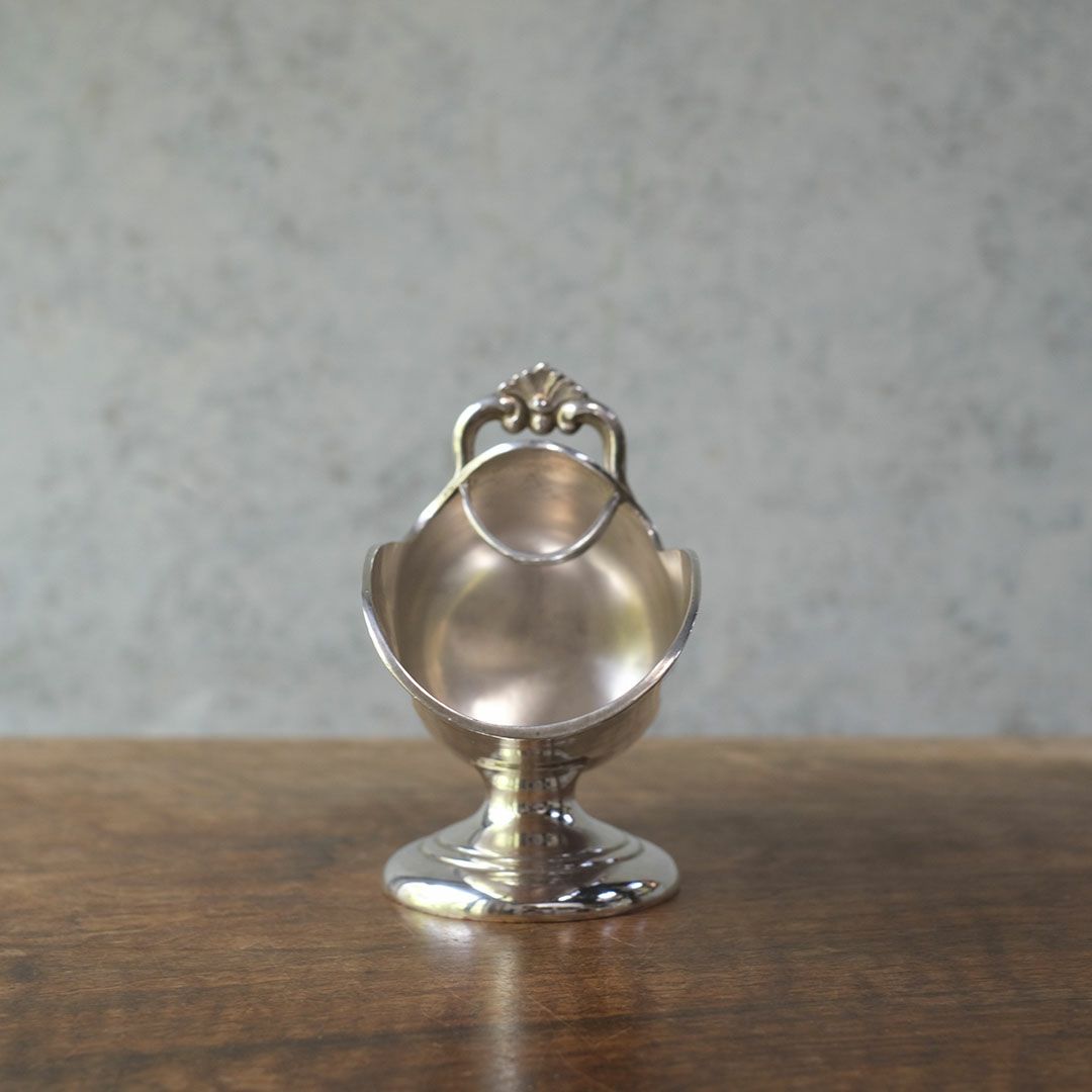 アンティーク シュガースカットル シルバープレート イギリス スプーン付属3