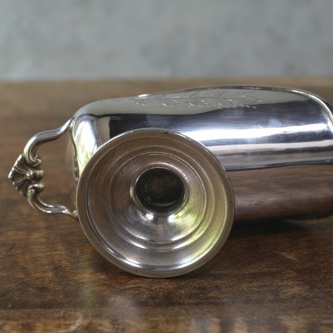 アンティーク シュガースカットル シルバープレート イギリス スプーン付属10