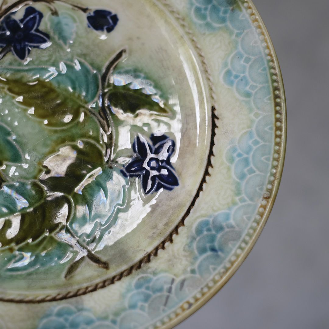 アンティーク バルボティーヌプレート フランスロレーヌのマジョリカ焼きのお皿/アンティーク食器6