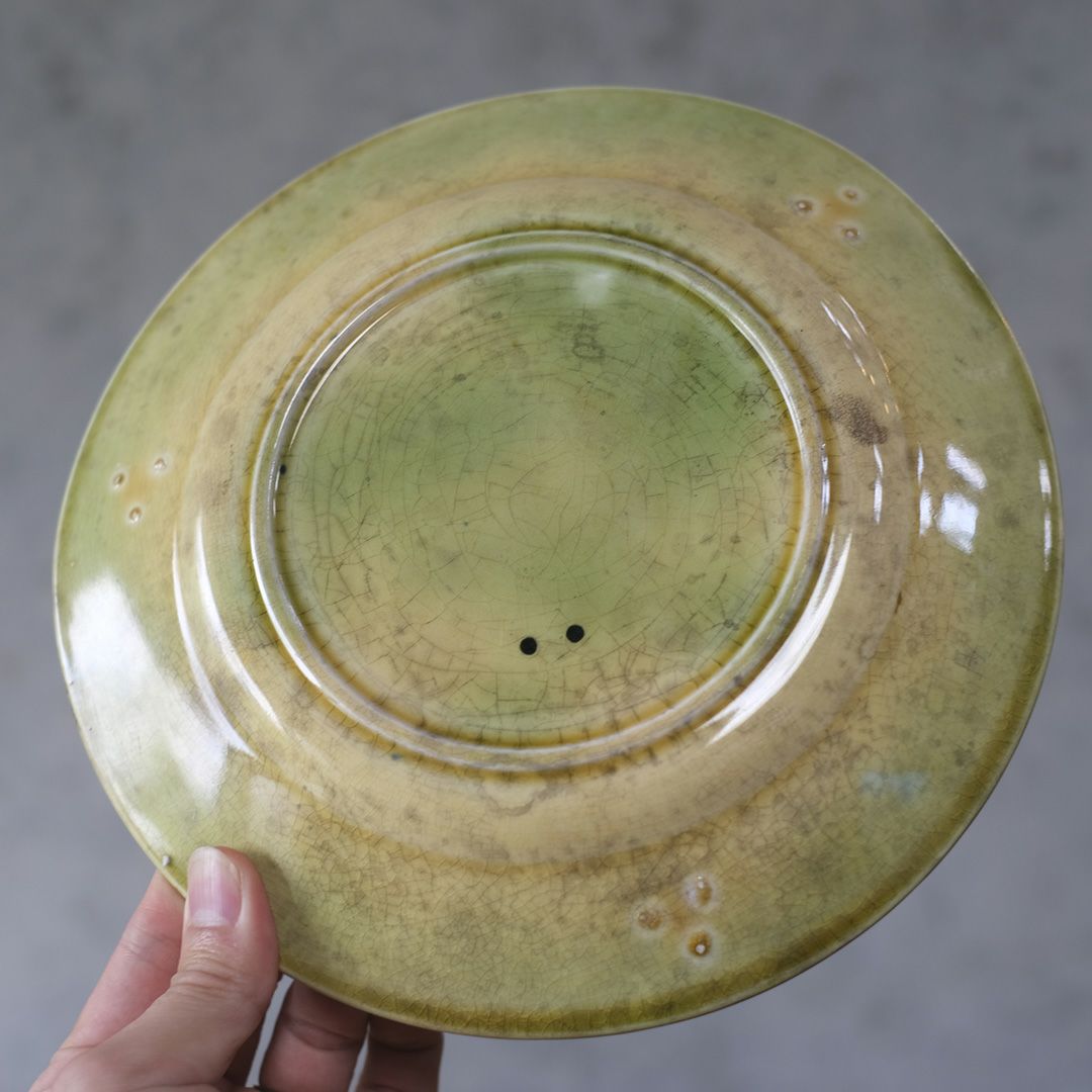 アンティーク バルボティーヌプレート フランスロレーヌのマジョリカ焼きのお皿/アンティーク食器8