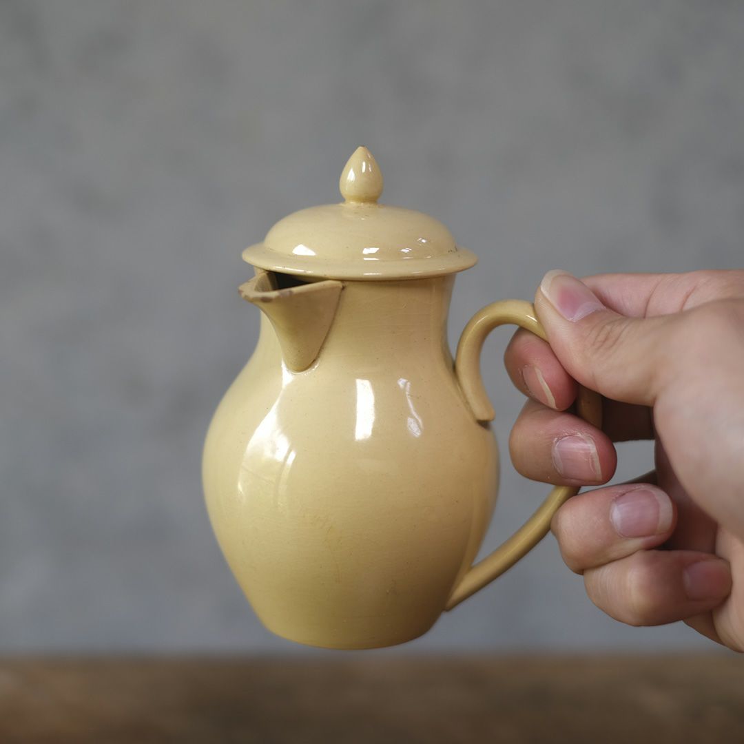 アンティークサルグミンヌ ディネット ピシェ Sarreguemines フランス 陶器の水差し2