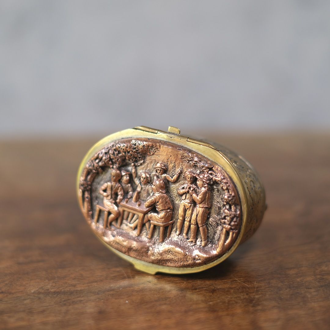 アンティークジュエリーケース シルク 絹 工芸細工3