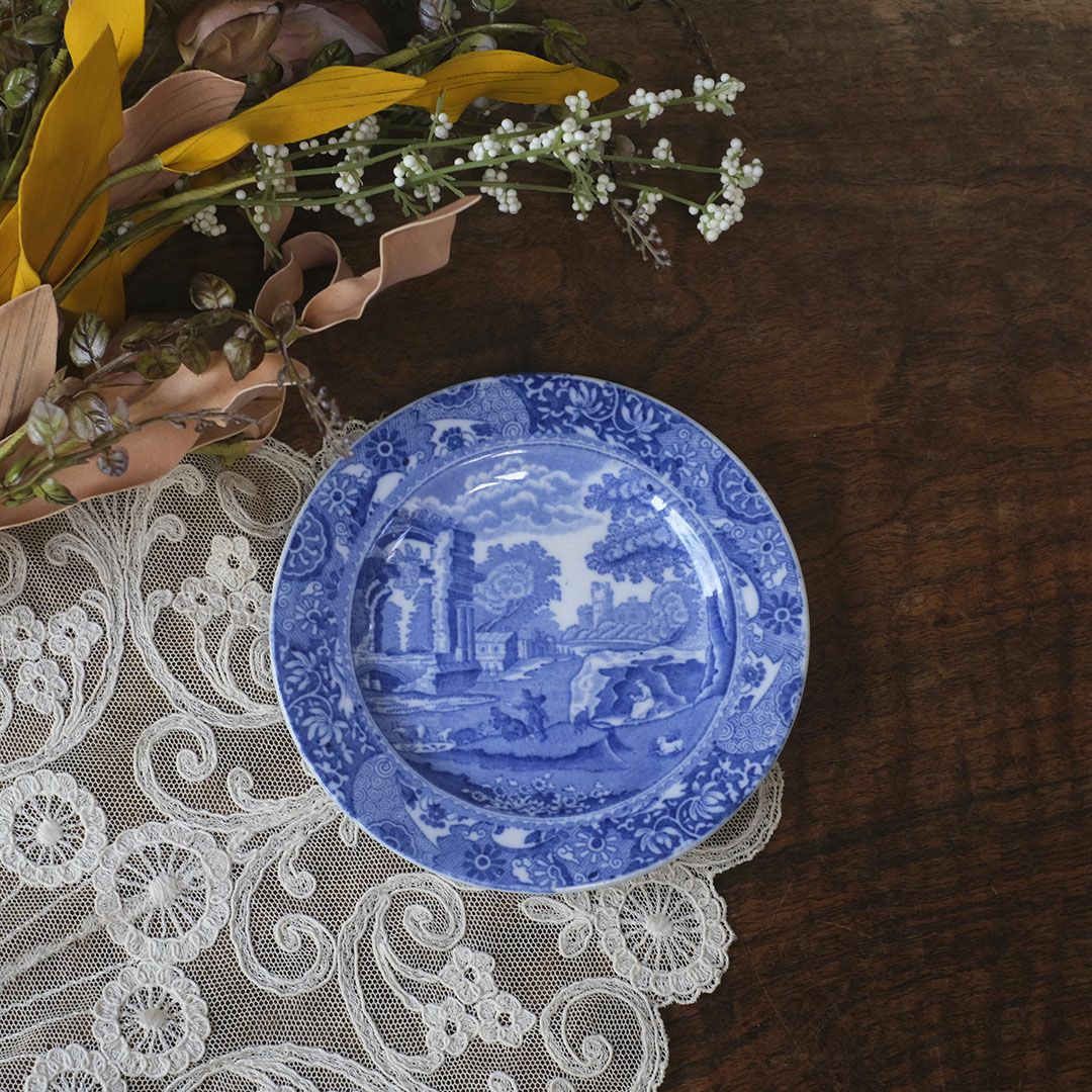 アンティーク小皿 SPODE ITALIAN スポード イギリス/アンティーク食器.