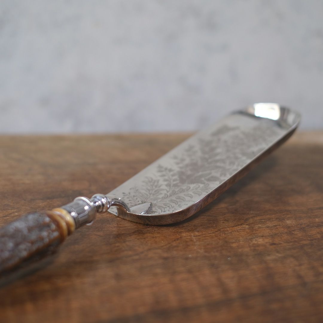 アンティーク クラムスクープ 19世紀 イギリス シルバープレート製パンくずとり ダストパン4