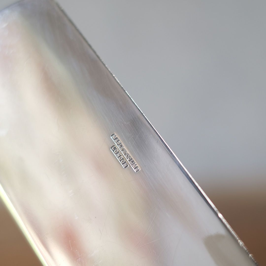 アンティーク クラムスクープ 19世紀 イギリス シルバープレート製パンくずとり ダストパン8