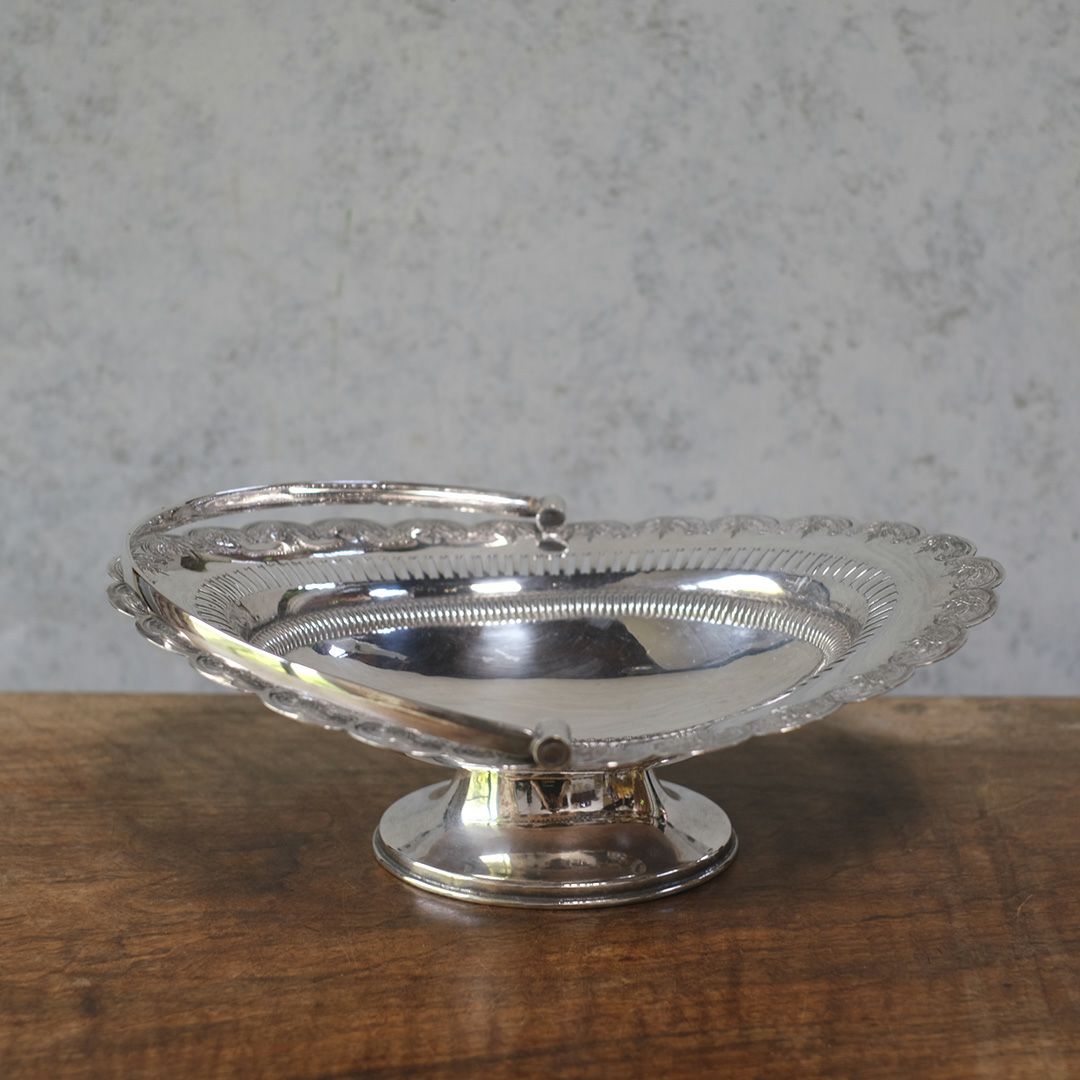 アンティークハンドルバスケット シルバープレート ヴィクトリアン イギリス4