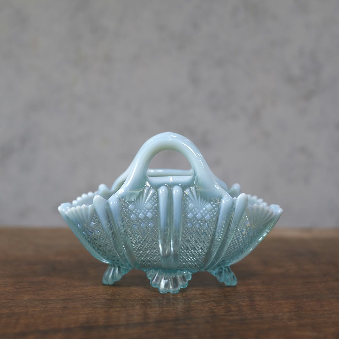 アンティークオブジェ オパールセント ガラスアート イギリス1