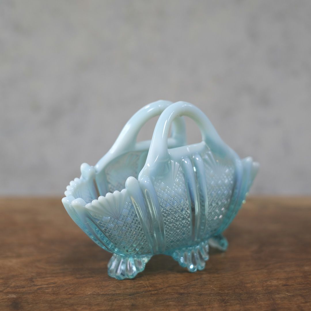 アンティークオブジェ オパールセント ガラスアート イギリス2