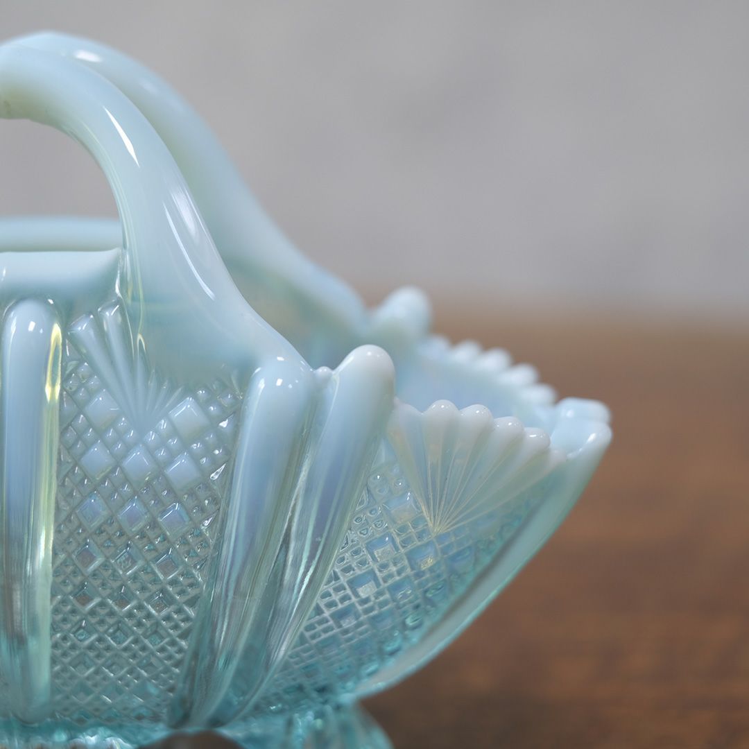 アンティークオブジェ オパールセント ガラスアート イギリス5