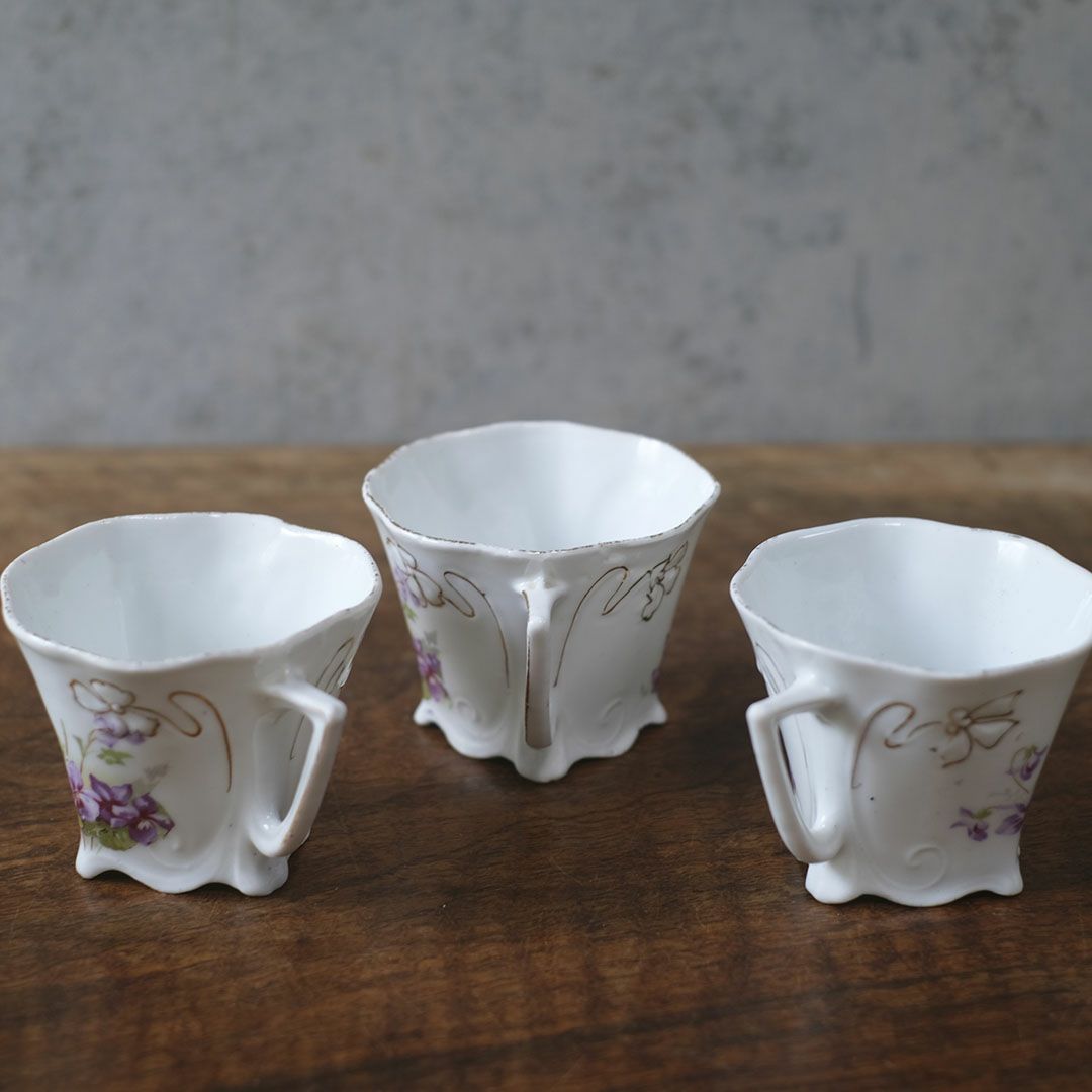 フランス製　アンティーク カップ&ソーサー フランス スミレモチーフ3