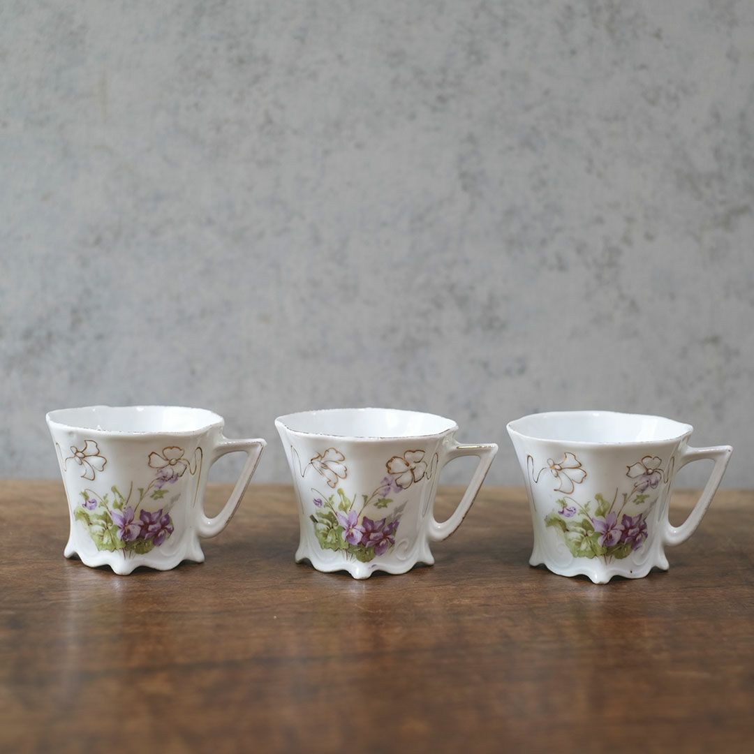 フランス製　アンティーク カップ&ソーサー フランス スミレモチーフ4