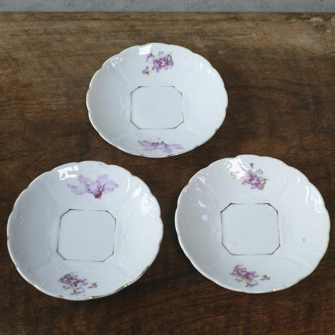 フランス製　アンティーク カップ&ソーサー フランス スミレモチーフ5