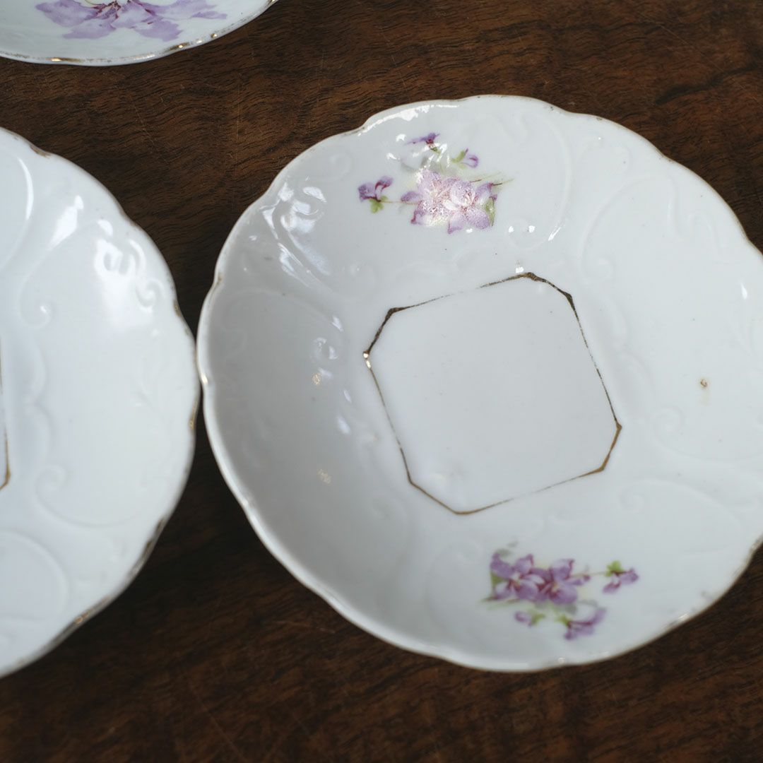フランス製　アンティーク カップ&ソーサー フランス スミレモチーフ6