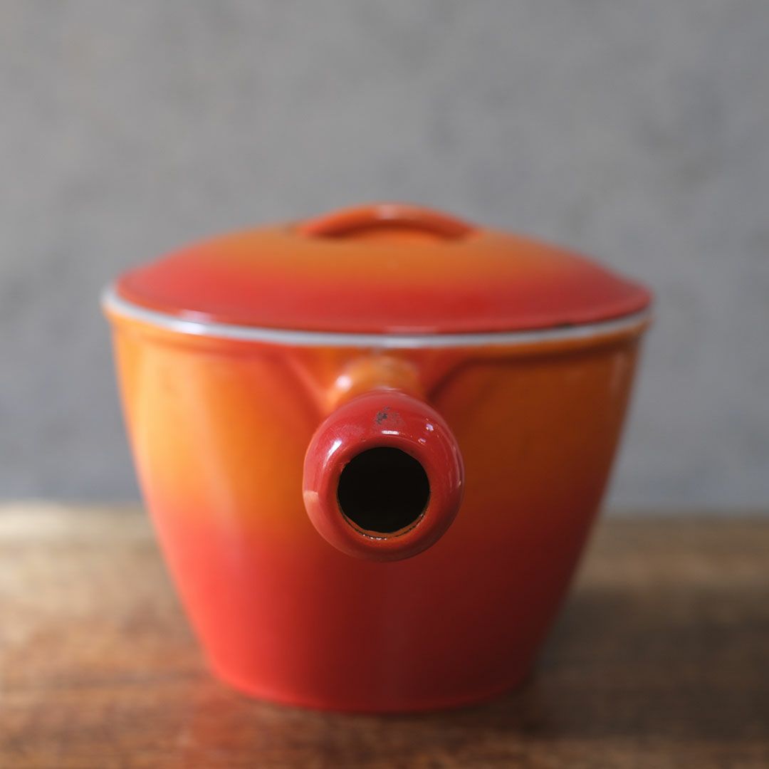 ヴィンテージ ル・クルーゼ LE CREUSET 鍋 オレンジ 片手鍋 フランス4