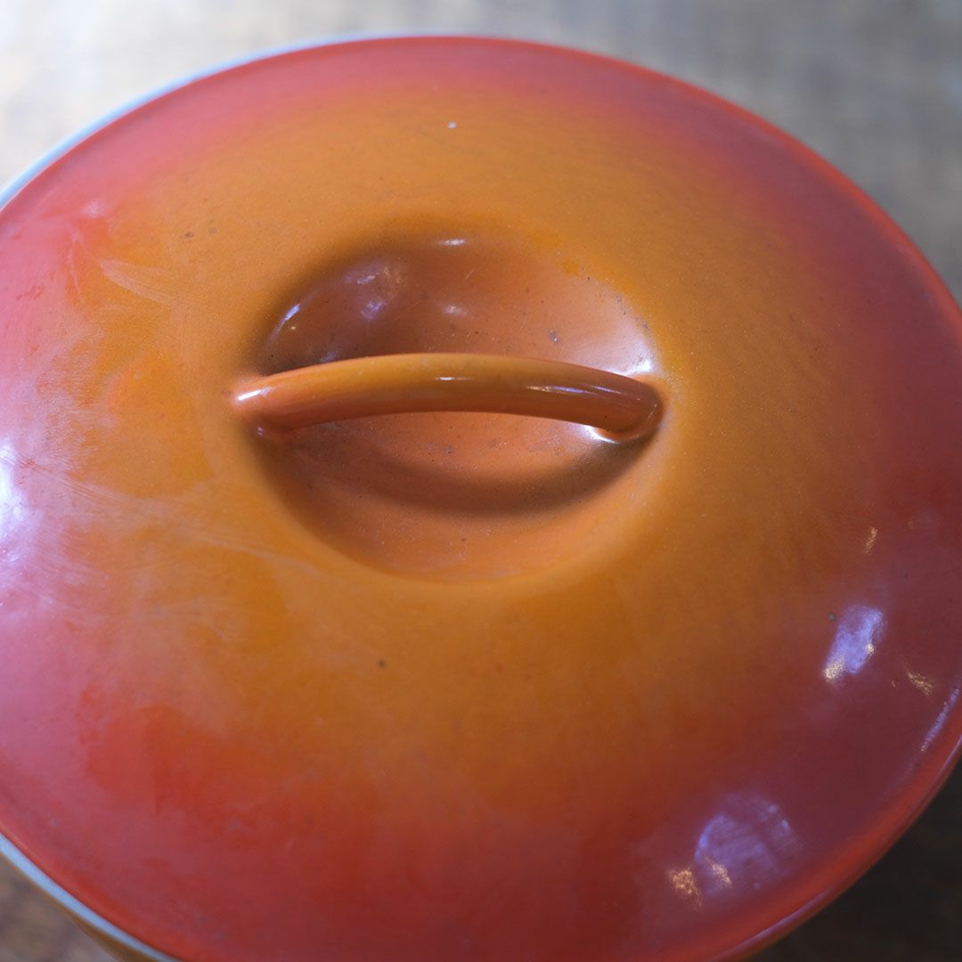 ヴィンテージ ル・クルーゼ LE CREUSET 鍋 オレンジ 片手鍋 フランス7
